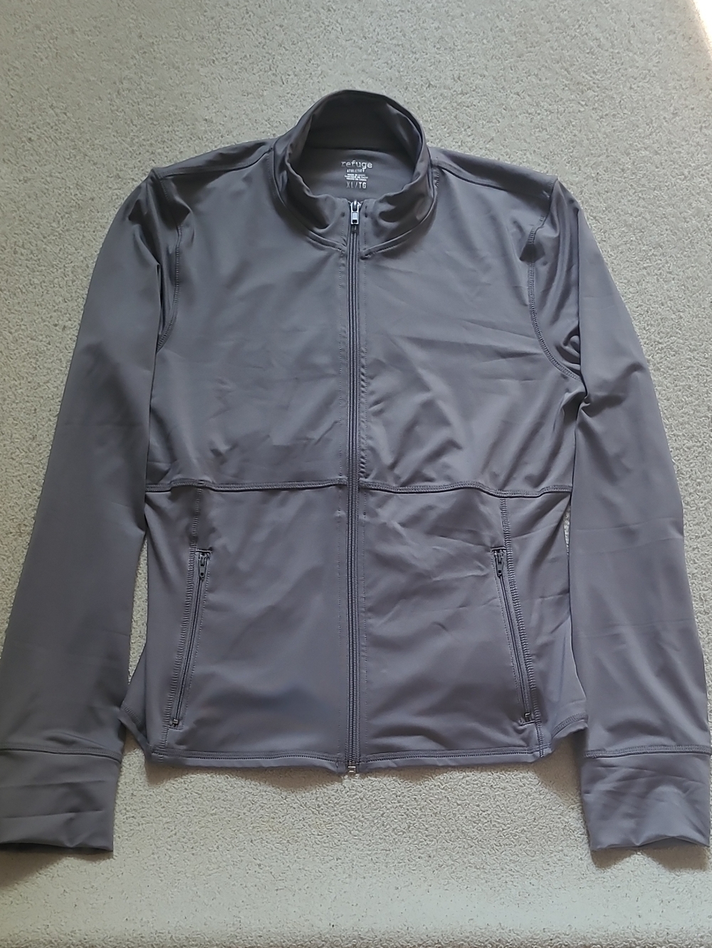 Refuge Gray Full-Zip Utility Jacket Size XL